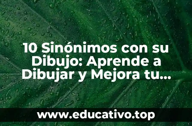 10 Sinónimos con su Dibujo: Aprende a Dibujar y Mejora tu Vocabulario