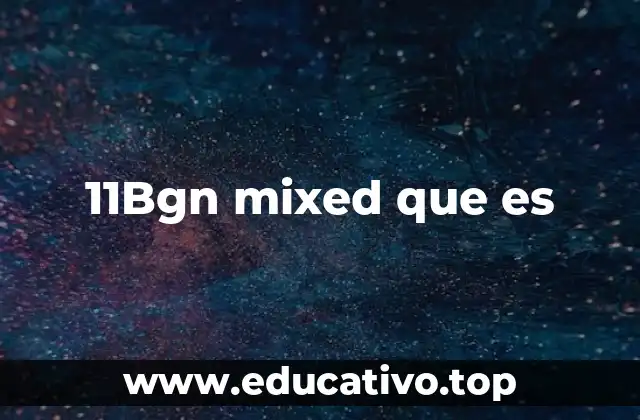 11Bgn mixed que es
