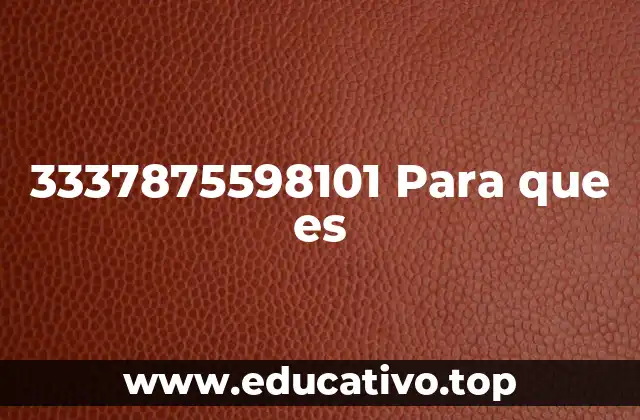 3337875598101 Para que es