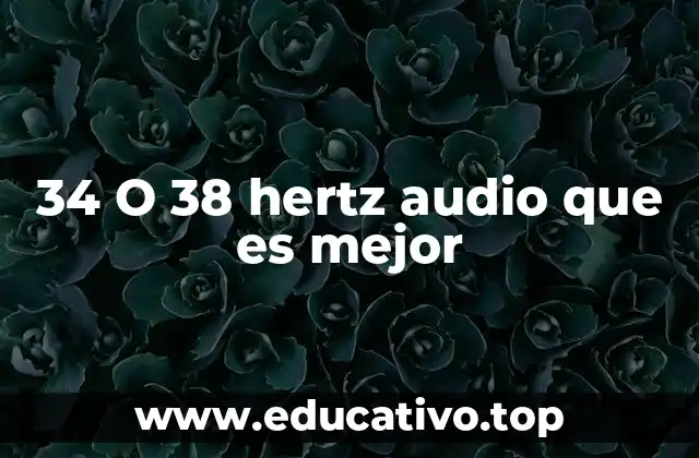 34 O 38 hertz audio que es mejor
