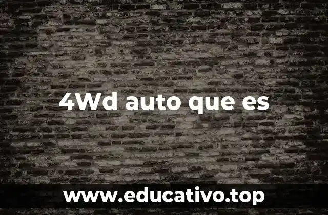 4Wd auto que es