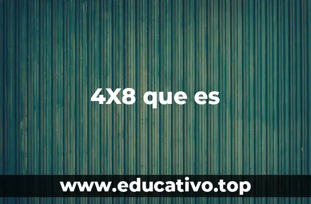 4X8 que es
