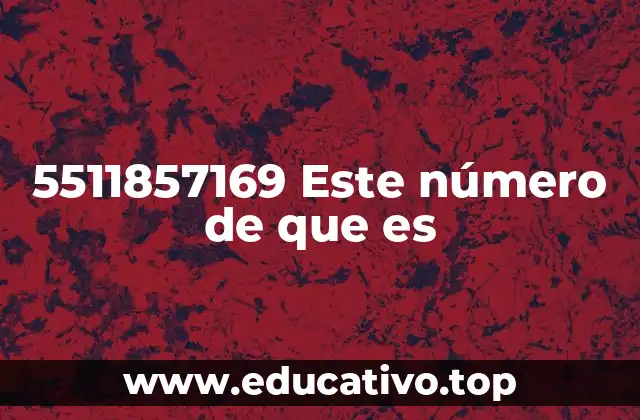 5511857169 Este número de que es