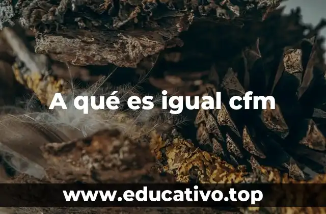 A qué es igual cfm
