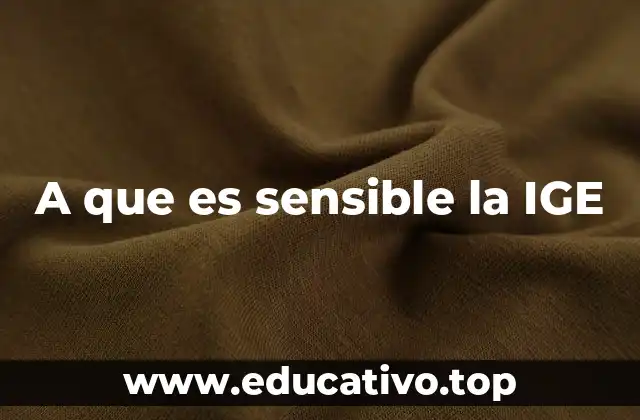 A que es sensible la IGE