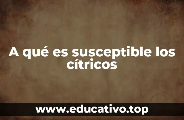 A qué es susceptible los cítricos