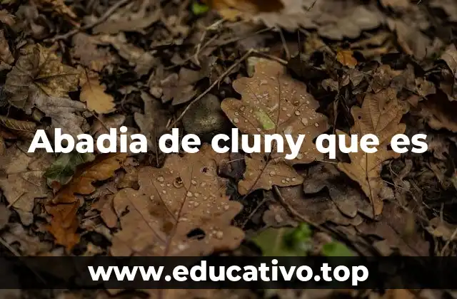 Abadia de cluny que es