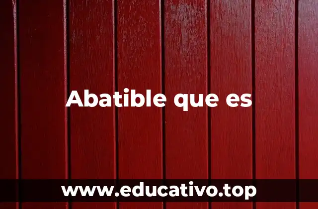 Abatible que es