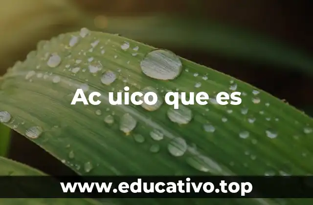 Ac uico que es