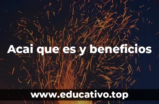 Acai que es y beneficios