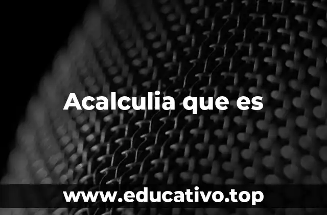 Acalculia que es