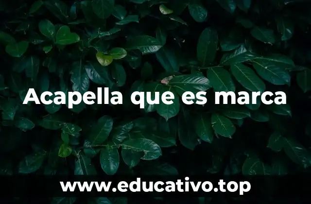 Acapella que es marca