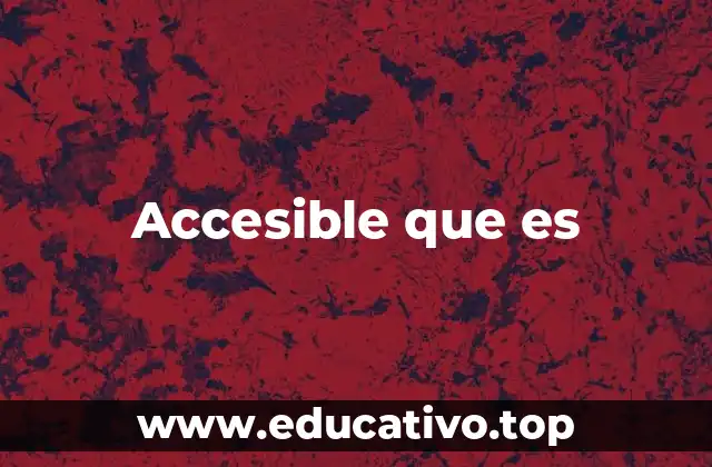 Accesible que es