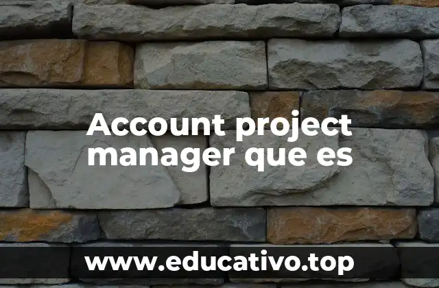 Account project manager que es