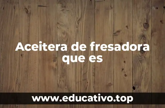 Aceitera de fresadora que es