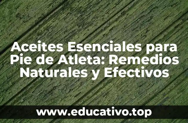 Aceites Esenciales para Pie de Atleta: Remedios Naturales y Efectivos