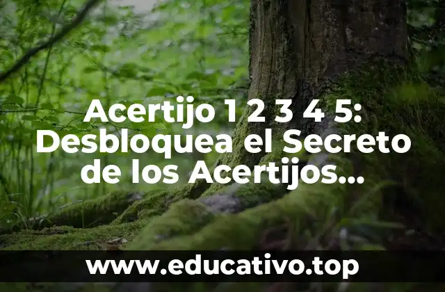 Acertijo 1 2 3 4 5: Desbloquea el Secreto de los Acertijos Numéricos