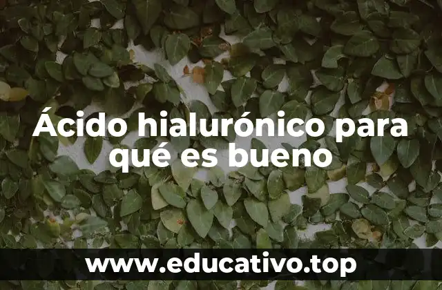 Ácido hialurónico para qué es bueno