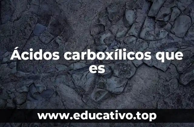 Ácidos carboxílicos que es