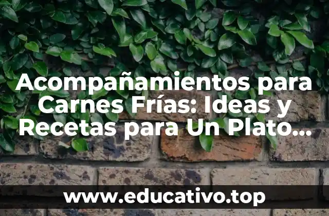 ¿Qué Son los Acompañamientos para Carnes Frías?