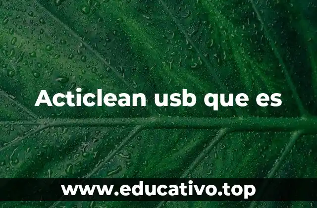 Acticlean usb que es