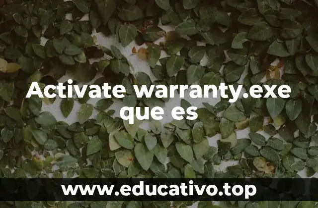 Activate warranty.exe que es