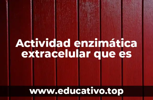 Actividad enzimática extracelular que es