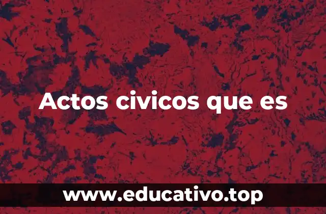 Actos civicos que es