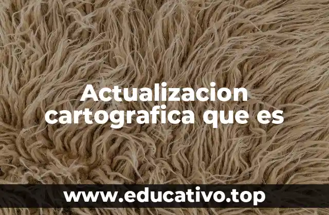 Actualizacion cartografica que es