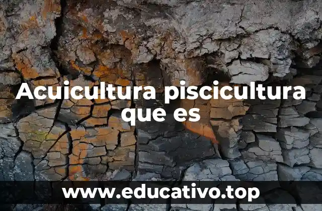 Acuicultura piscicultura que es