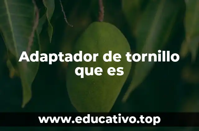 Adaptador de tornillo que es