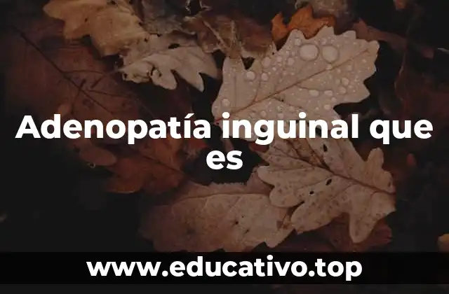 Causas y factores que pueden provocar adenopatía inguinal