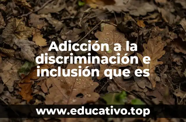 Adicción a la discriminación e inclusión que es