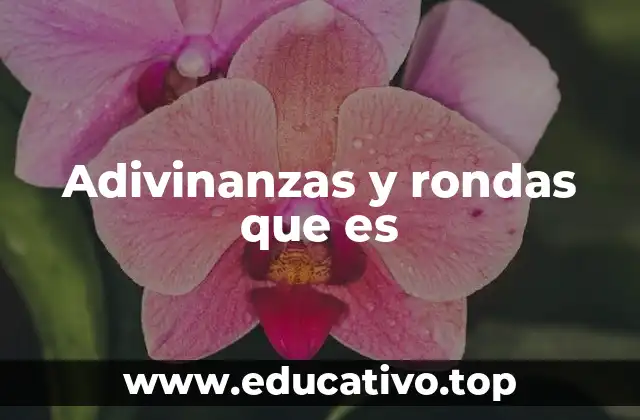 Adivinanzas y rondas que es