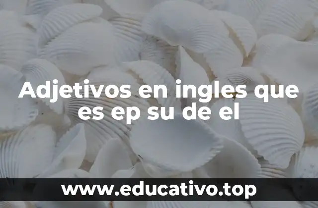 Adjetivos en ingles que es ep su de el