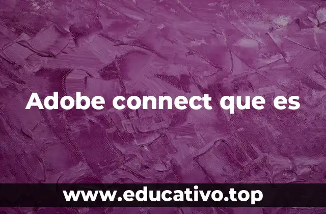 Adobe connect que es