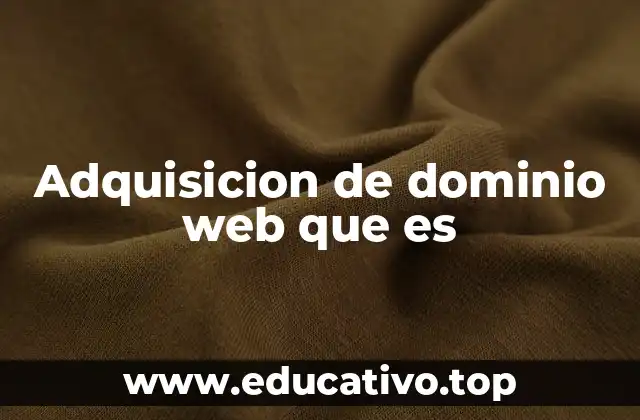 Adquisicion de dominio web que es