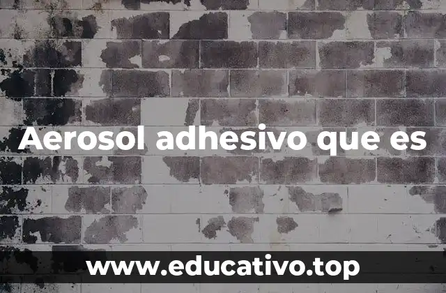 Aerosol adhesivo que es