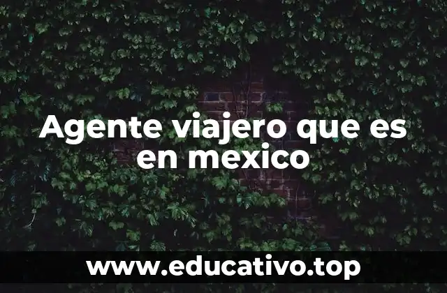 Agente viajero que es en mexico