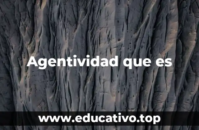 Agentividad que es