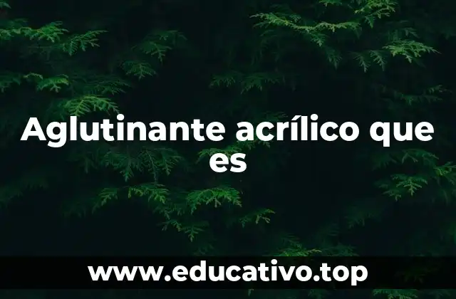 Aglutinante acrílico que es