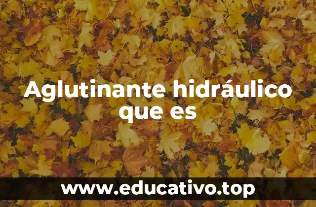 Características y propiedades de los aglutinantes hidráulicos