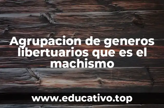 Agrupacion de generos libertuarios que es el machismo