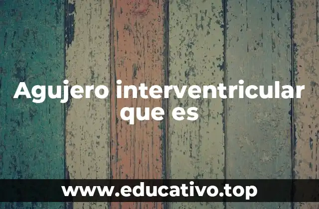 Agujero interventricular que es