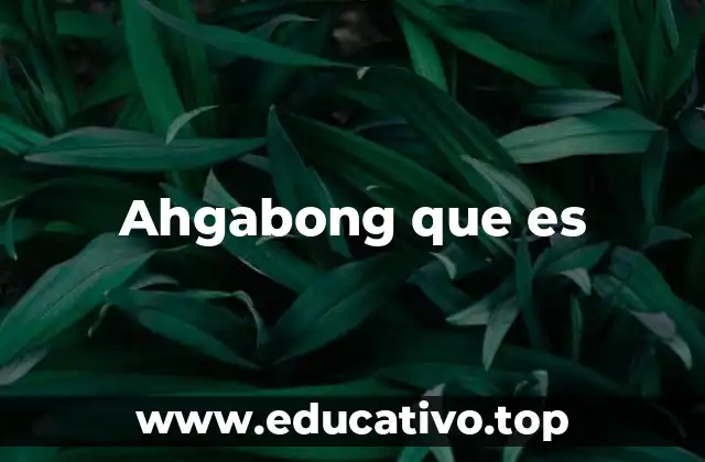 Ahgabong que es