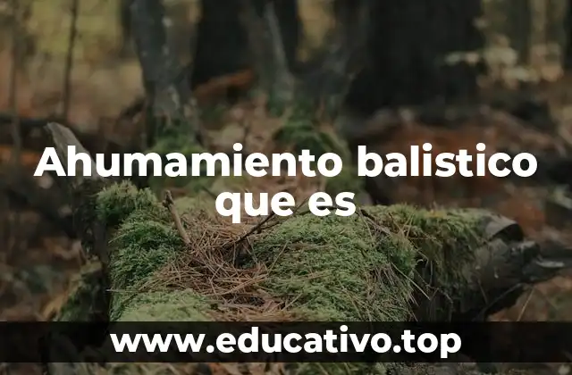 Ahumamiento balistico que es