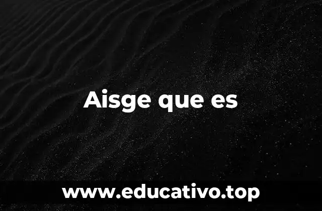 Aisge que es