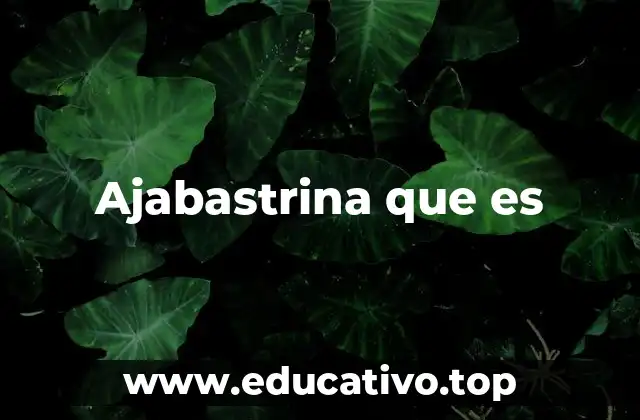 Origen y características de la ajabastrina