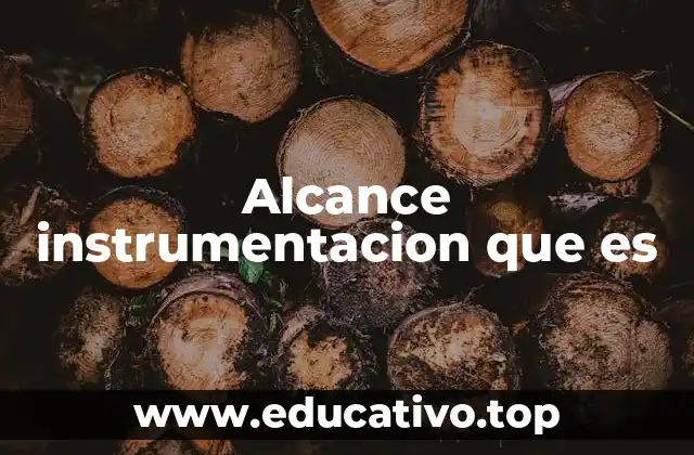 Alcance instrumentacion que es