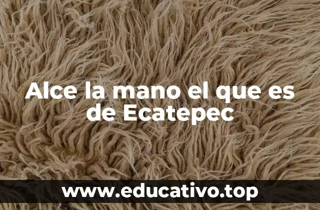 Alce la mano el que es de Ecatepec